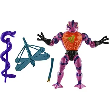 Masters of the Universe Origins Action Figure & Accessory, Rise of Snake Men Tung Lashor with Mini C...