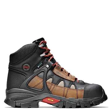 Timberland PRO Men's Hyperion 6 Inch XL Alloy Safety Toe Waterproof Industrial Hiker Work Boot, Brow...