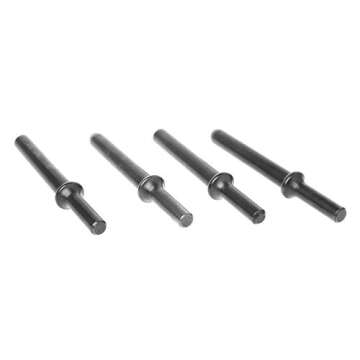 Eau 4 Pcs Air Rivet Hammer Set for Durable Riveting