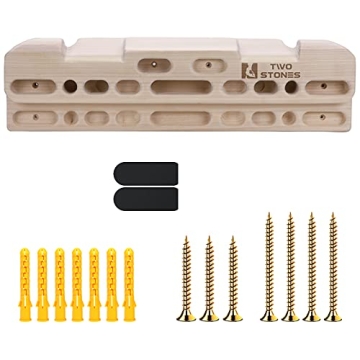 TWO STONES Wooden Hangboard for Climbing - Build Your Strength and Endurance