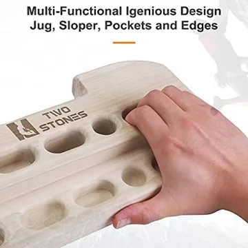 TWO STONES Wooden Hangboard for Peak Climbing Performance