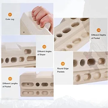 TWO STONES Wooden Hangboard for Peak Climbing Performance