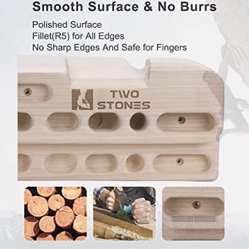 TWO STONES Wooden Hangboard for Peak Climbing Performance
