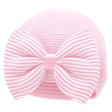 Sarfel Newborn Girls' Hospital Hat with Cute Bows