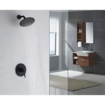 Sumerain Black Shower Faucet With Rough-in Valve Included