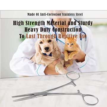 Dog Pet Ear/Nose Hair Puller Grooming Hemostat Locking Forceps Pliers, 5.5" (14cm), Straight