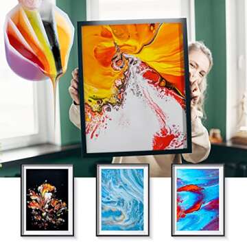 LET'S RESIN Silicone Split Cups,4Pcs Thicken&Reusable Resin Mixing Cups with 2-5Channels,Dividers Paint Supplies,Fluid Art for Resin Crafts,Acrylic Paint Pouring,Drawing, White