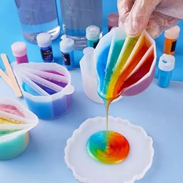 LET'S RESIN Silicone Split Cups for Resin & Paint Mixing