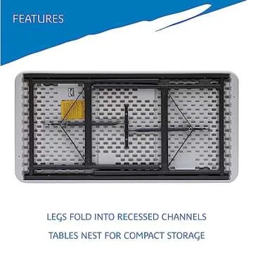 Iceberg IndestrucTable Folding Table - 750 lbs Capacity