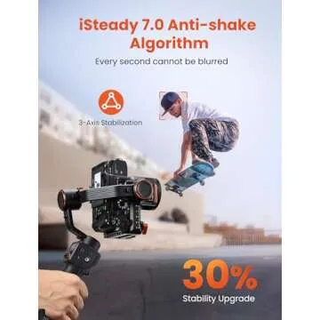 hohem iSteady MT2 Kit Gimbal Stabilizer for Camera, 3-Axis Gimbal for Mirrorless/Pocket/Action Camera/Smartphone, AI Tracker, Magnetic Fill Light Stabilizer, Available for Canon/Nikon/Sony