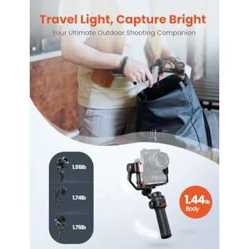 hohem iSteady MT2 Kit Gimbal Stabilizer for Camera, 3-Axis Gimbal for Mirrorless/Pocket/Action Camera/Smartphone, AI Tracker, Magnetic Fill Light Stabilizer, Available for Canon/Nikon/Sony
