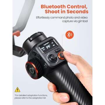 hohem iSteady MT2 Kit Gimbal Stabilizer for Camera, 3-Axis Gimbal for Mirrorless/Pocket/Action Camera/Smartphone, AI Tracker, Magnetic Fill Light Stabilizer, Available for Canon/Nikon/Sony