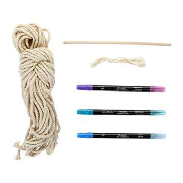 Crayola DIY Macrame Wall Hanging Kit, Ombre Macrame Supplies, Gift, Ages 14, 15, 16, 17