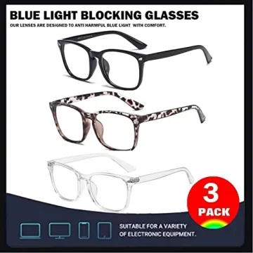 WARRENSON Blue Light Blocking Glasses 3 Pack for Everyone