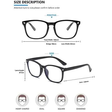 WARRENSON Blue Light Blocking Glasses 3 Pack for Everyone
