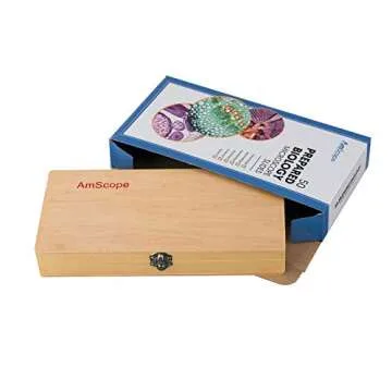 AmScope 50 Prepared Microscope Slides for Education