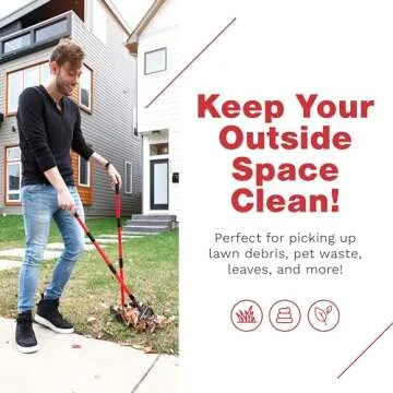 Pawler Pooper Scooper for Large Dogs, Small Dogs and Horses, Metal Poop Scooper Set with Long Handle Rake and Tray for Yard, Grass, Dirt or Gravel, Heavy Duty Aluminum Poop Picker Upper