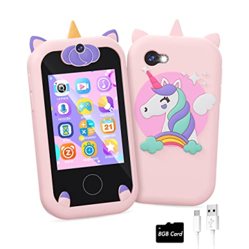 Colorful Kids Smart Phone for Girls - Unicorn Themed Learning Toy