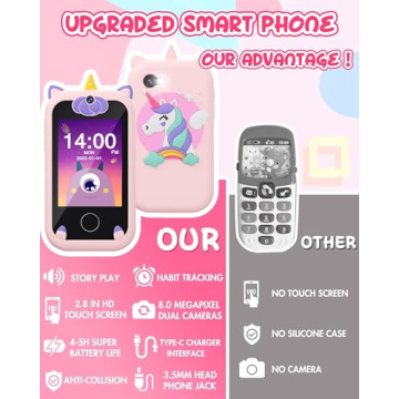 Unicorn Kids Phone - Touchscreen Learning Toy for Girls