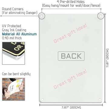 Boy's Baseball Gifts Baseball Poster Warning Baseball Players Only Sign Boys Room Decorations For Be...