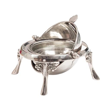 Indulge in Elegance with the Stainless Steel Roll Top Caviar Server and Rotating Butter Dish