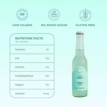 Gruvi Non-Alcoholic Dry Secco - 50 Calories, 8-Pack, 0% ABV Sparkling Wine