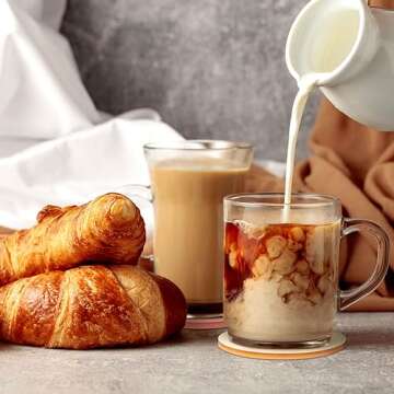 Irenare Colorful Acrylic Coaster Set for Home Decor