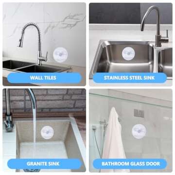 Sponge Holder, Sink Caddy for Scrub Sponges with Suction Cup Installation, Kitchen/Bathroom Sink Sponge Storage, Self Draining, Dishwasher Safe for Holding Smiley Sponges (Sponges Not Included),1pcs