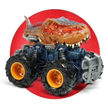 Oriate T-rex Dinosaur Toy Cars - Friction Powered Monster Trucks for Kids