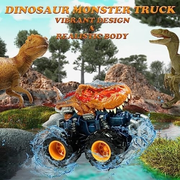 Oriate T-rex Dinosaur Toy Cars for Kids Ages 3-8