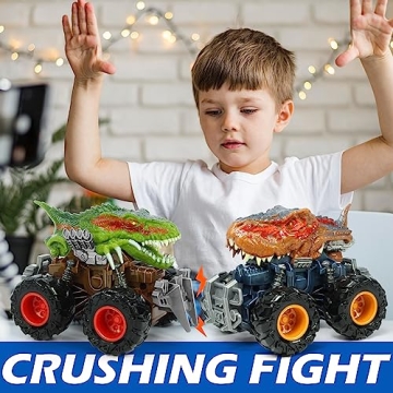 Oriate T-rex Dinosaur Toy Cars for Kids Ages 3-8