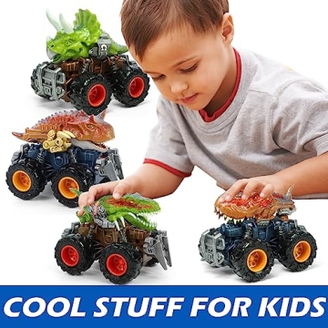 Oriate T-rex Dinosaur Toy Cars for Kids Ages 3-8