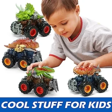 Oriate T-rex Dinosaur Toy Cars for Kids Ages 3-8