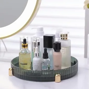 Lazy Susan Makeup & Skincare Organizer for Effortless Tidiness