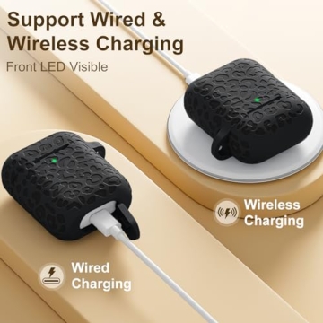 DGege Leopard Engraved AirPods Case – Stylish Protection for AirPods 1 & 2