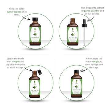 SVA Tea Tree Essential Oil – 4 Fl Oz – 100% Natural Tea Tree Oil - for Diffuser, Hair Care, Face...
