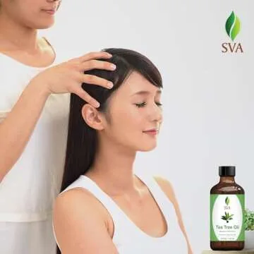 SVA Tea Tree Essential Oil – 4 Fl Oz – 100% Natural Tea Tree Oil - for Diffuser, Hair Care, Face, Skin Care, Aromatherapy, Scalp and Body Massage, Soap and Candle Making – with Dropper