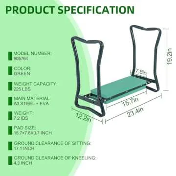 Garden Kneeler by Backyard Expressions for Ultimate Comfort