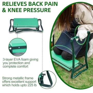 Garden Kneeler by Backyard Expressions for Ultimate Comfort