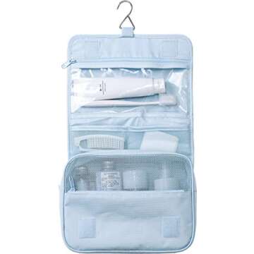 Travel Packing Cubes 7 Set, JJ POWER Luggage Organizers with toiletry kit shoe bag (Blue)