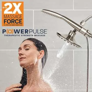 High Pressure Pulsating Shower Wand & Rain Head Combo