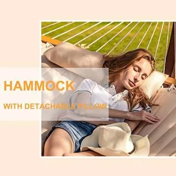 Lazy Daze 12FT Quilted Double Hammock with Pillow