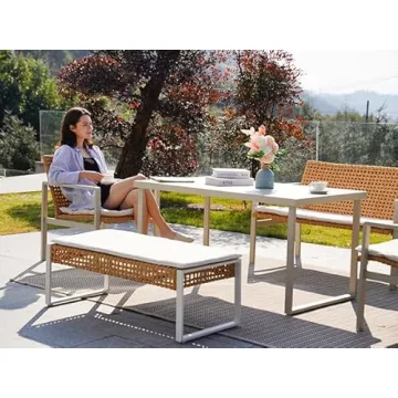 Grand Patio 5-Piece Wicker Outdoor Dining Set for Six