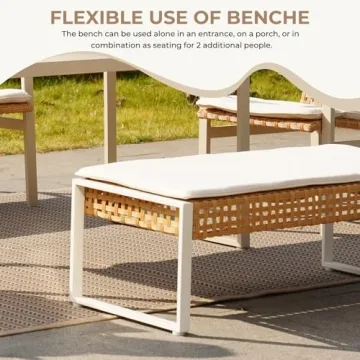 Grand Patio 5-Piece Wicker Outdoor Dining Set for Six