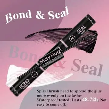 Mayhug Lash Extension Kit 144 Pcs, 3D Lash Clusters 8-18/D Curl Wispy Lash Clusters with 10ml Bond and Seal Waterproof, 5ml Lash Remover, Lash Tweezers Eyelash Extensions Kit at Home (Prism Kit)