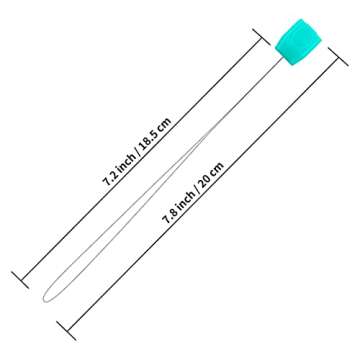 HAND U JOURNEY 6Pcs Long Needle Threaders for Punch Needles and Sewing Craft