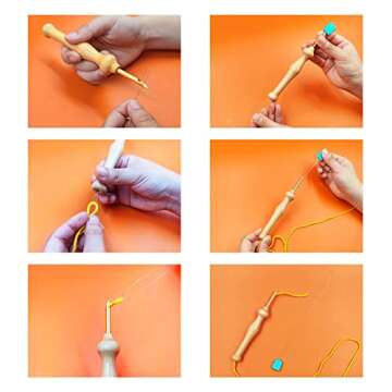 HAND U JOURNEY 6Pcs Long Needle Threaders for Crafting