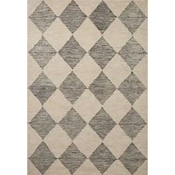 Loloi Chris Loves Julia x Francis Collection FRA-01 Area Rug 5'-0" x 7'-6" Beige/Charcoal Rectangular