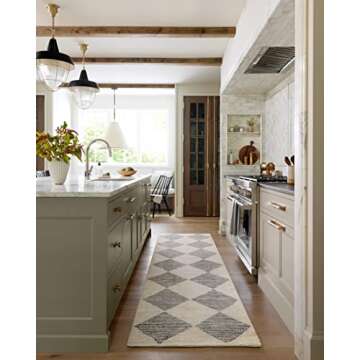 Loloi Chris Loves Julia x Francis Collection FRA-01 Area Rug 5'-0" x 7'-6" Beige/Charcoal Rectangular