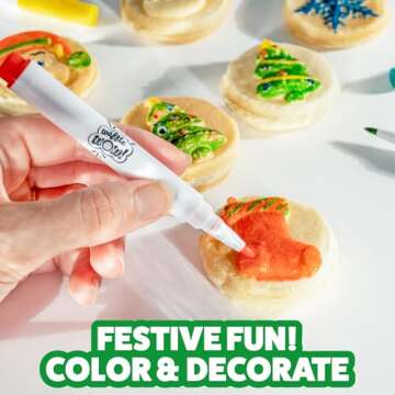 Christmas Holiday Waffle Maker with Edible Markers  - Fun Breakfast Gift
